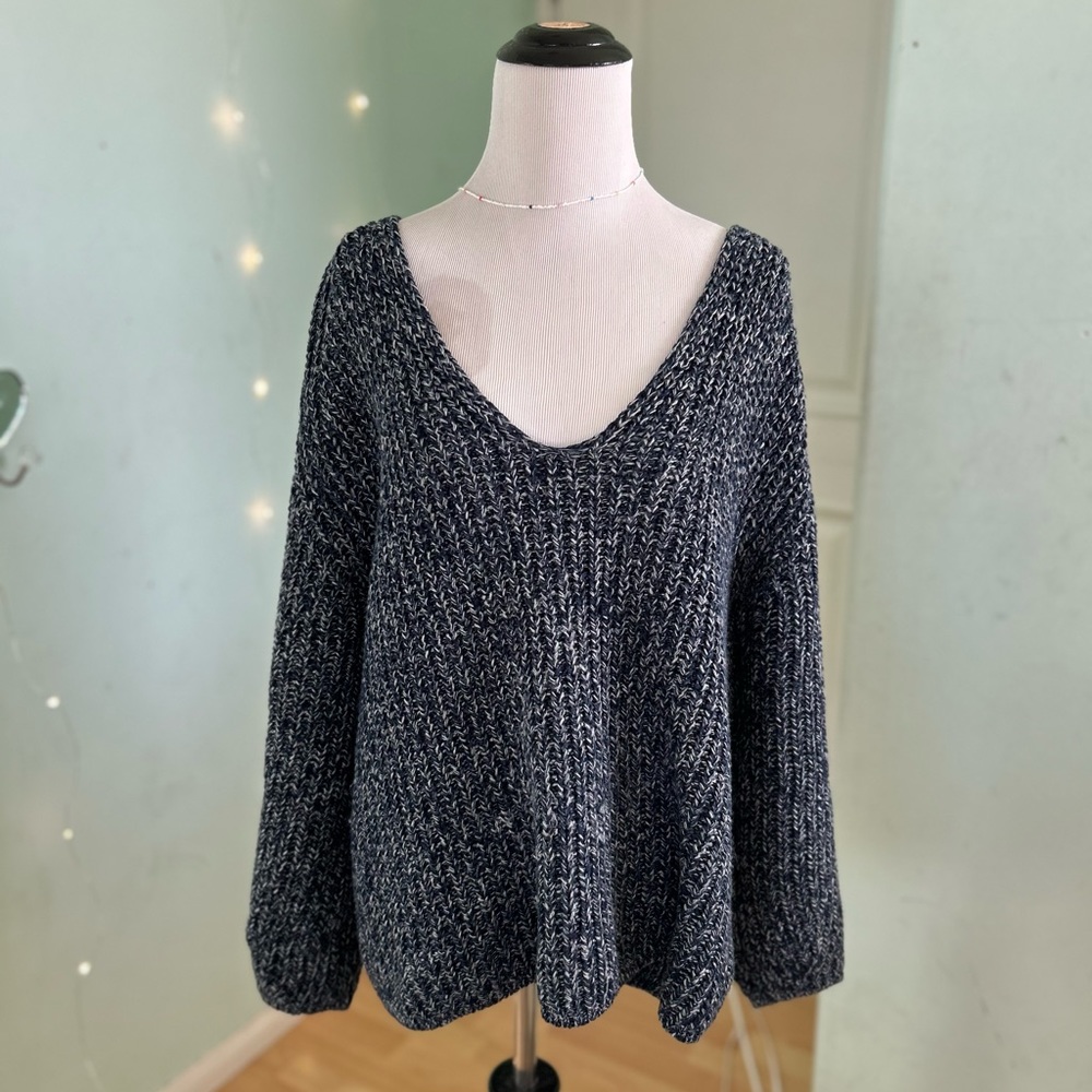 COS Blue Knit Oversized Sweater